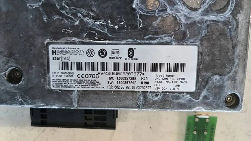 SKODA OCTAVIA II 10r MODUL CONTROLLER BLUETOOTH 1Z0035729E Product image