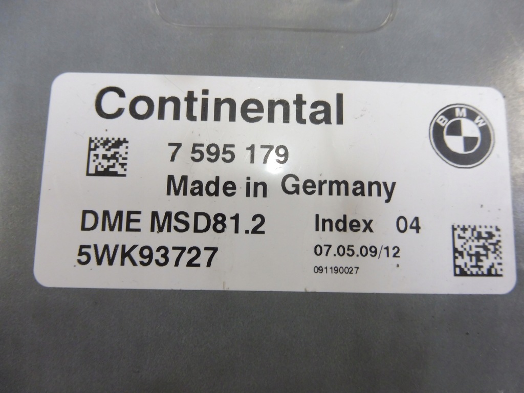 BMW E81 N43 Starter Driver DME CAS3 7595179 9147226 Product image