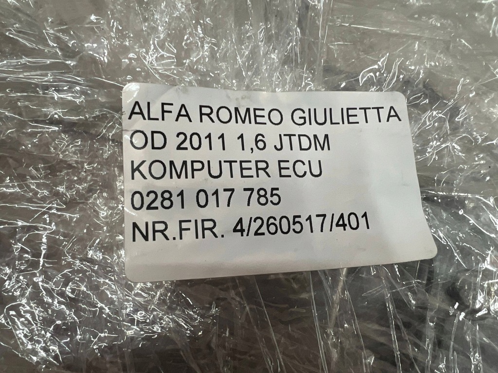 Alfa Romeo Giulietta 2011- 1,6 JTDM Driver de calculator ECU ECU Product image