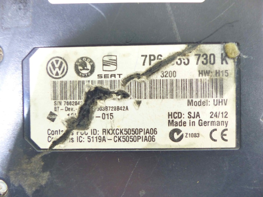 MODUL BLUETOOTH SEAT IBIZA IV 6J 7P6035730K Product image