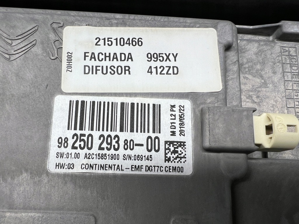 Ecran de afișare Citroen C4 SpaceTourer 1.2 THP 9825029380 100% funcțional Product image