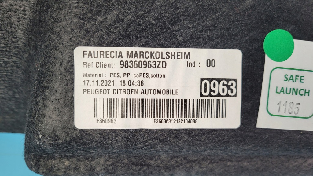 Peugeot 308 III P5 1.5d 21R portbagaj de pornire stânga 98360963zd Product image