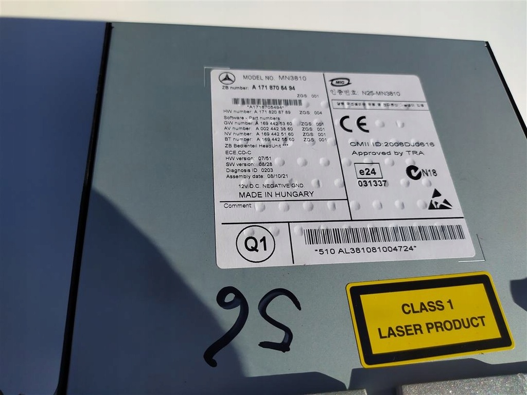 RADIO CD NAVIGARE MERCEDES R171 A1718705494 Product image
