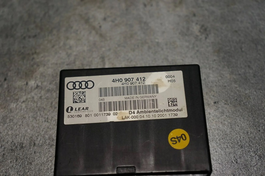 MODUL CONTROLLER LUMINA AUDI A8 D4 4H S8 4H0907412 Product image