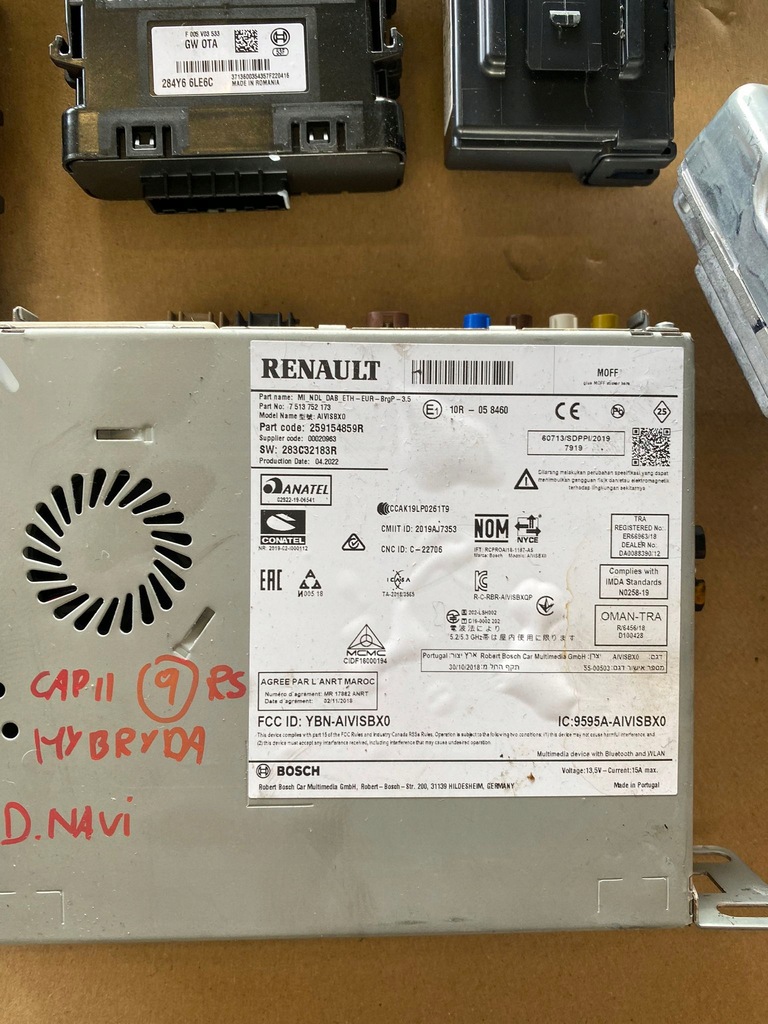 CALCULATOR HIBRID RENAULT CAPTUR II BCM 259154859R 284B29294R 237A00158R Product image