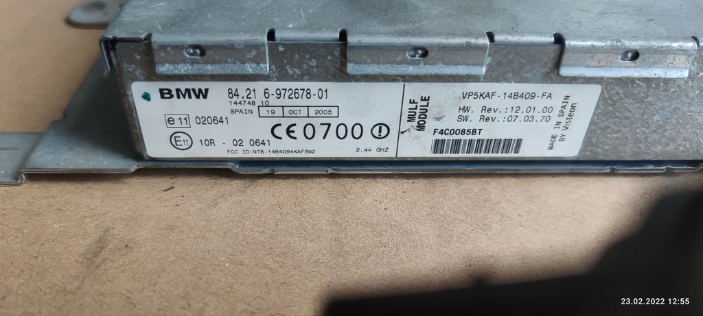 MODUL CONTROLLER BLUETOOTH BMW E90 6972678 Product image