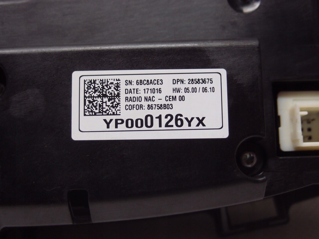 RADIO NAVIGATION OPEL CROSSLAND 2017 YP000126YX Product image