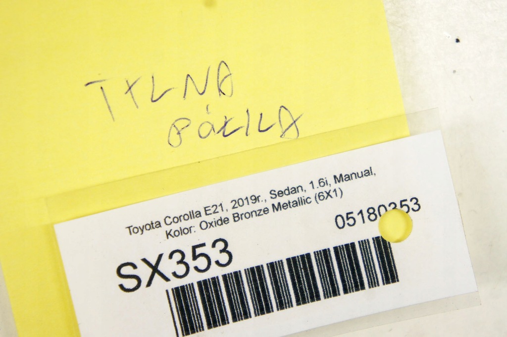 SX353 Toyota Corolla E21 XII Raftul trunchiului sedan Product image