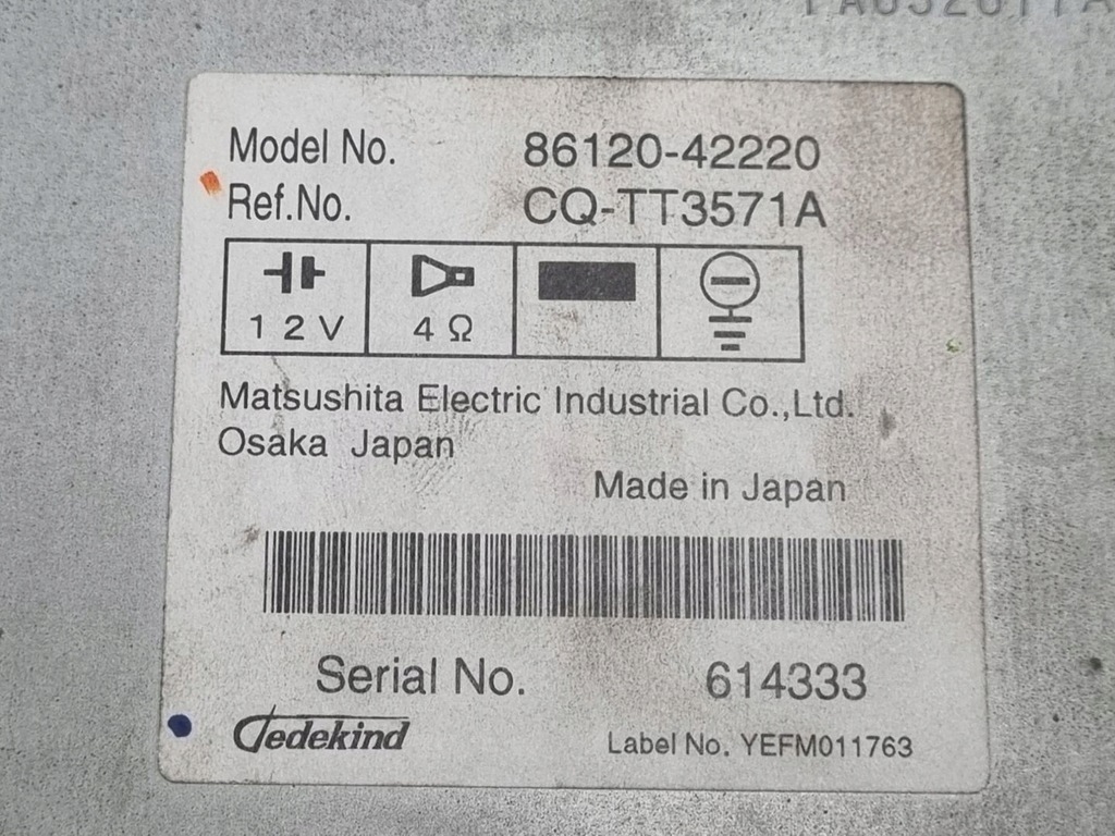 Radio navigatie Toyota RAV4 3 (XA30) 2007 86120-42220 Product image