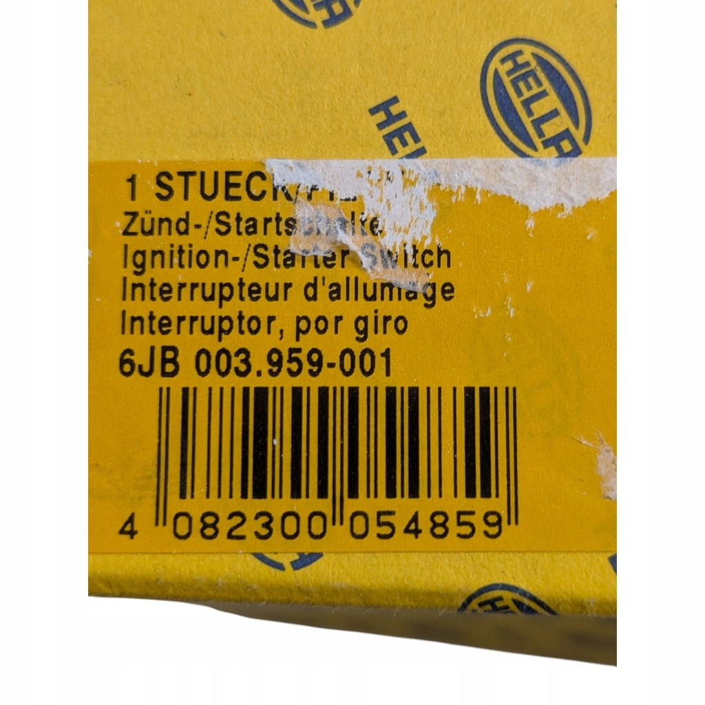 HELLA 6JB 003 959-001 Comutator de aprindere demaror Product image
