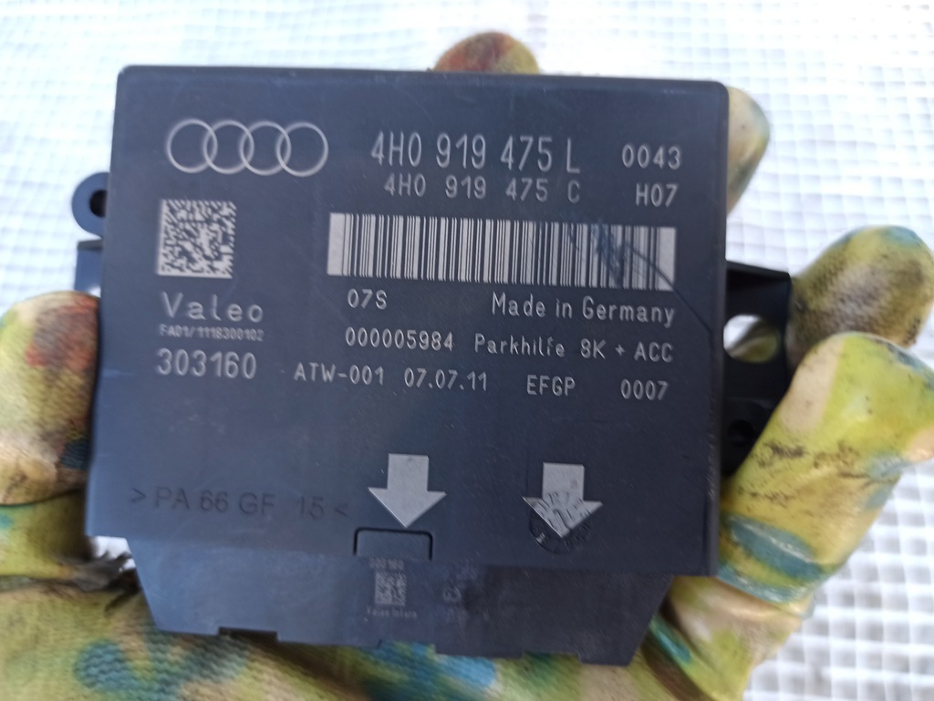 AUDI A6 C7 4G 11-CONTROLLER PARKTRONIC MODUL SENSOR PDC 4H0919475L Product image