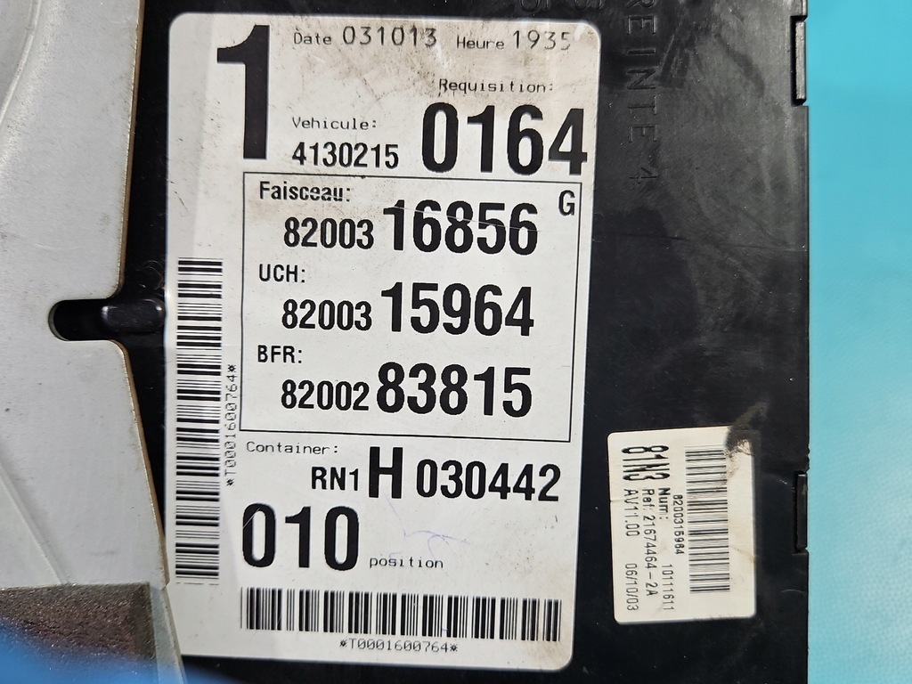 BSI Renault Espace IV 8200316856 Controller modul Product image