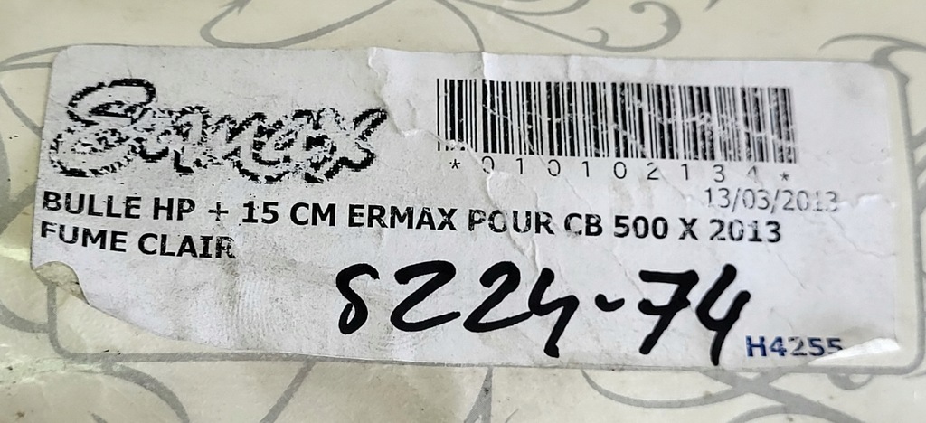 NOU geam ERMAX +15 cm Honda CB 500X 500 X 2013 H4255 Product image