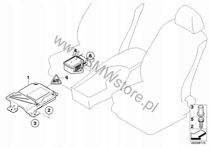 BMW E60 E61 E63 CONTROLLER ACTIV MODUL SUPORT DIRECȚIE 1277022056 Product image