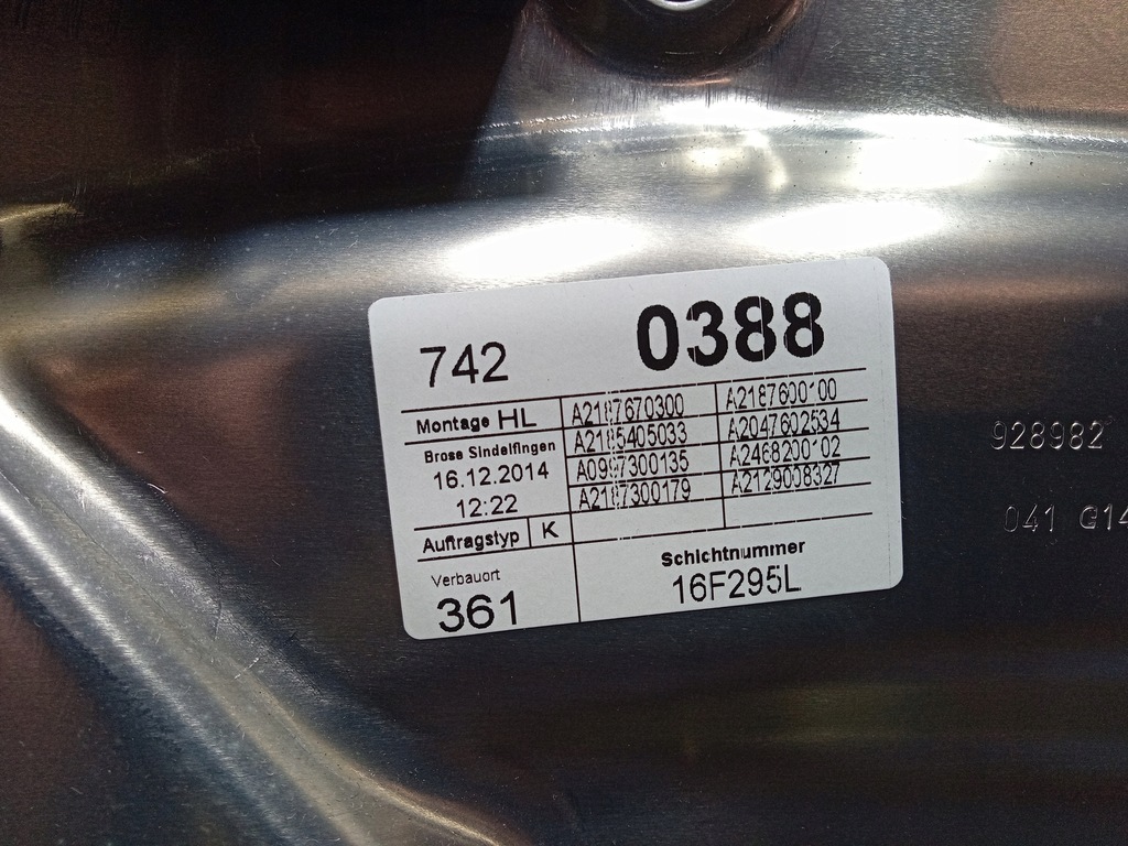 MERCEDES CLS W218 COMBI UȘĂ RIFĂTOR SPATE STANGA 996 Product image