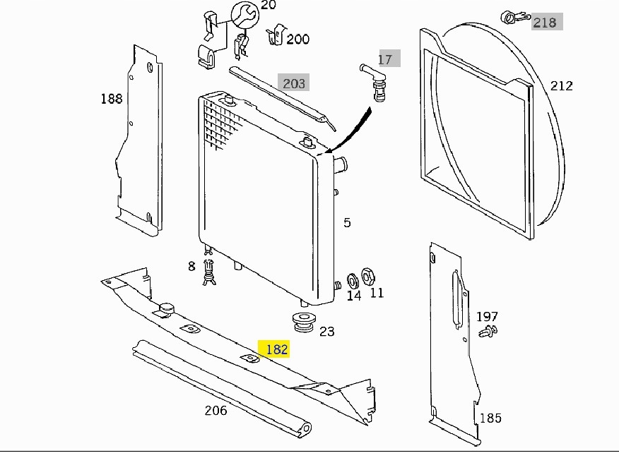 CAPAC RADIATOR MERCEDES-BENZ W124 1245050388 Product image