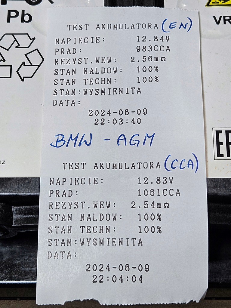Baterie BMW AGM - 92Ah 850A - 100% (61216806758) - AC! Product image