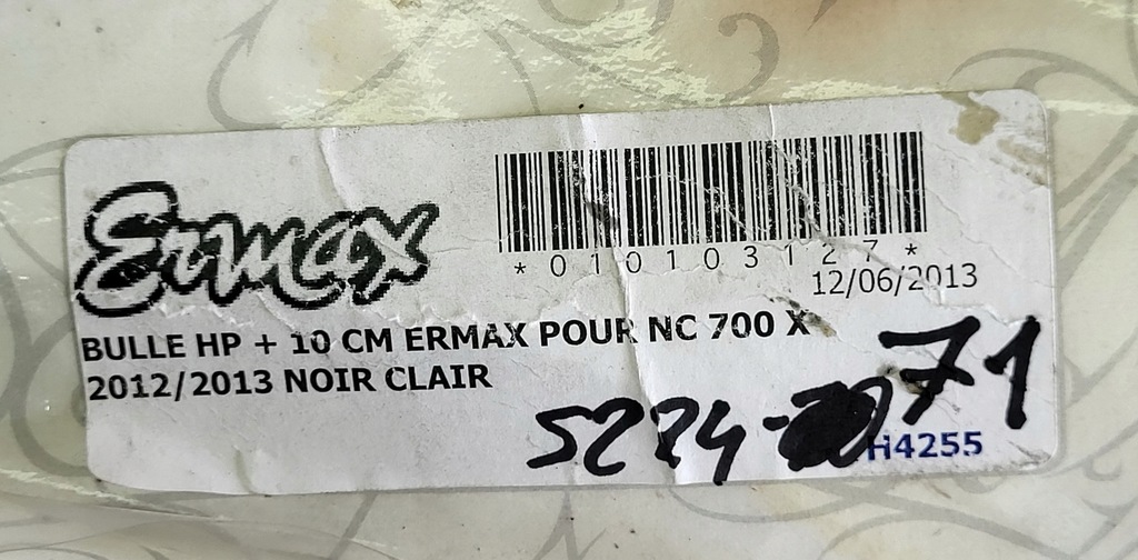 NOU geam ERMAX +10 cm Honda NC 700X 700 X 2012-2013 Product image
