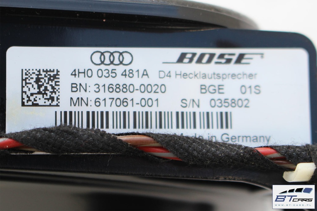 Difuzoare Audi A8 + Amplificator BOSE 4H 4G0035223B 4H0035481A 4H0035297 4H00 Product image