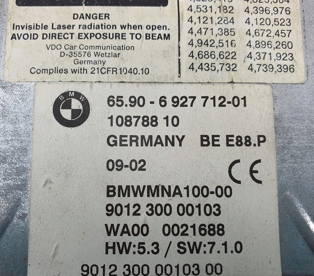 CITITOR DE NAVIGAȚIE BMW 7 E65 6927712 Product image