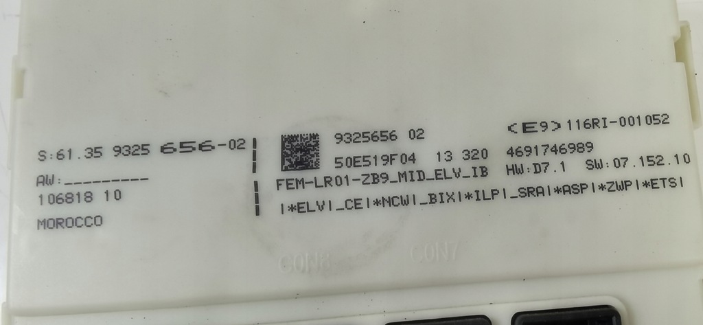 BMW F20 F21 F30 F36 MODUL CONTROLLER FEM 9325656 Product image