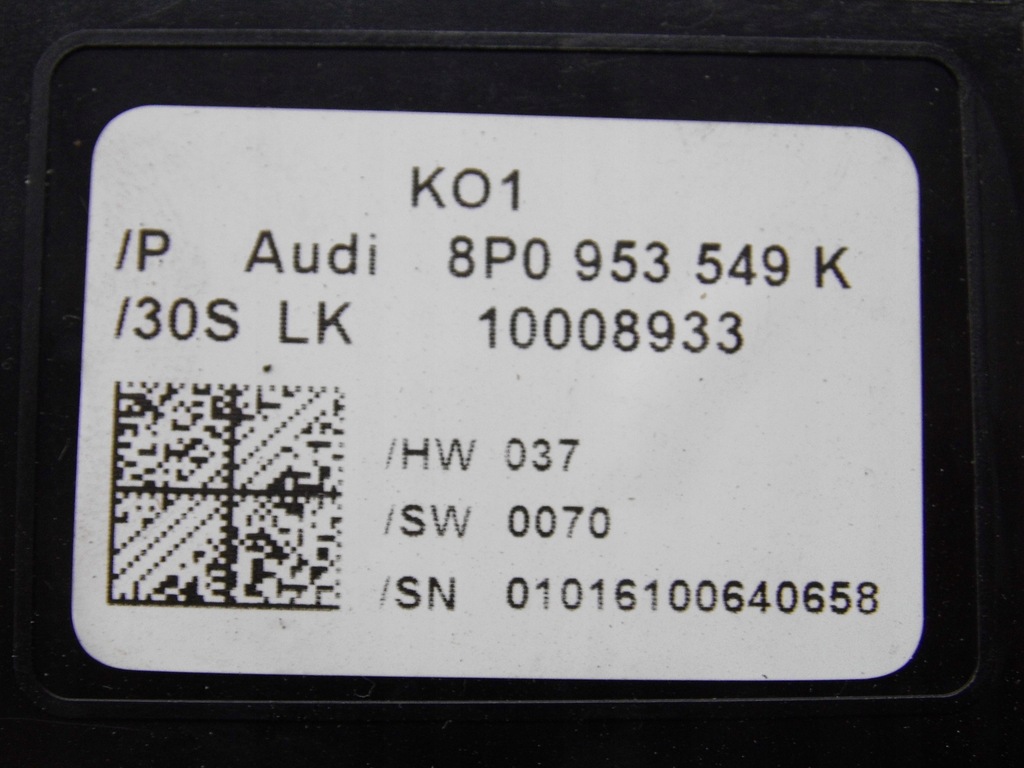 MODUL VOLAN SENSOR ANGUL VIRAȚIA 8P0953549K AUDI A3 8P MULTIFUNCȚII Product image
