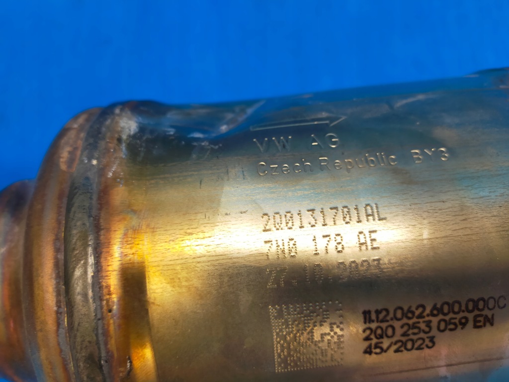 SKODA KAMIQ 2023 R 1.5 TSI 110KW CONECTOR TEAV CATALITIC 2Q0131701AL Product image