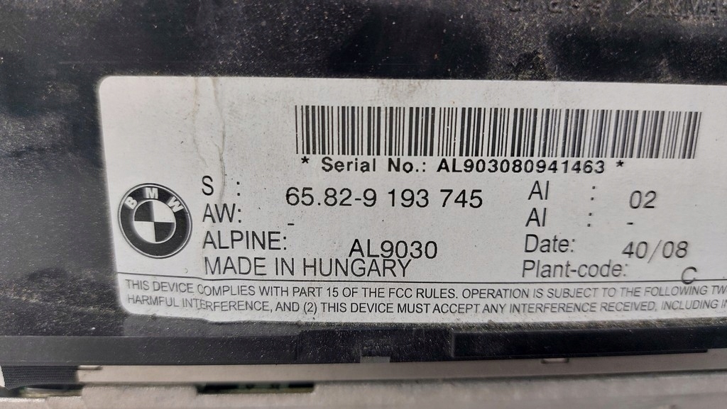 BMW 5 E60 E61 LIFT - MONITOR DISPLAY 65829193745 Product image