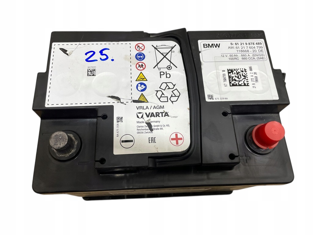 AGM START-STOP 12V 60AH 660AH BMW 2021R BATERIE Product image