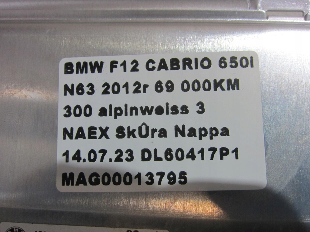 BMW 6 F12 F10 F06 MODUL CONTROLLER ICM 37146855281 Product image