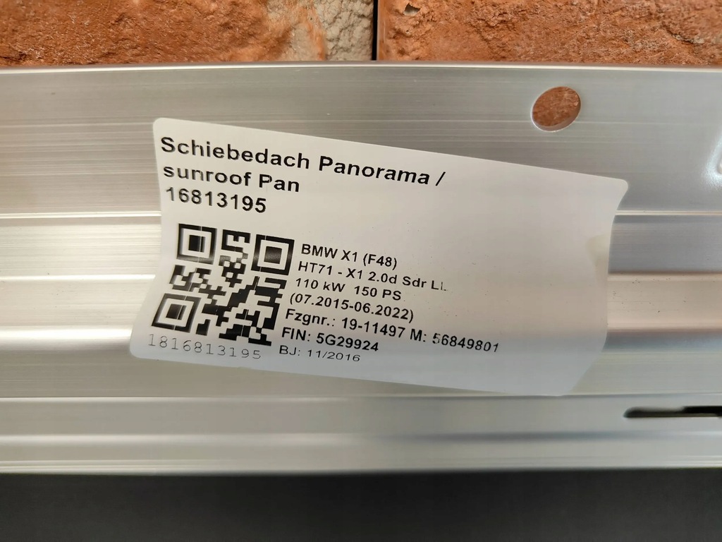 Bmw X1 F48 Panorama Trapă din sticlă Trapă Oem 8064677 7445467 Product image