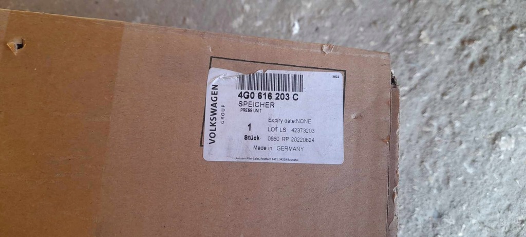 REZERVOR DE PRESIUNE AER AUDI A6 C7 A7 4G 4G0616203C Product image