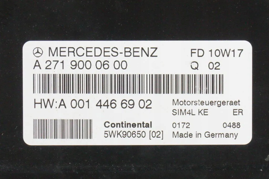 CALCULATOR MERCEDES CLC W203 1.8 A2719000600 Product image