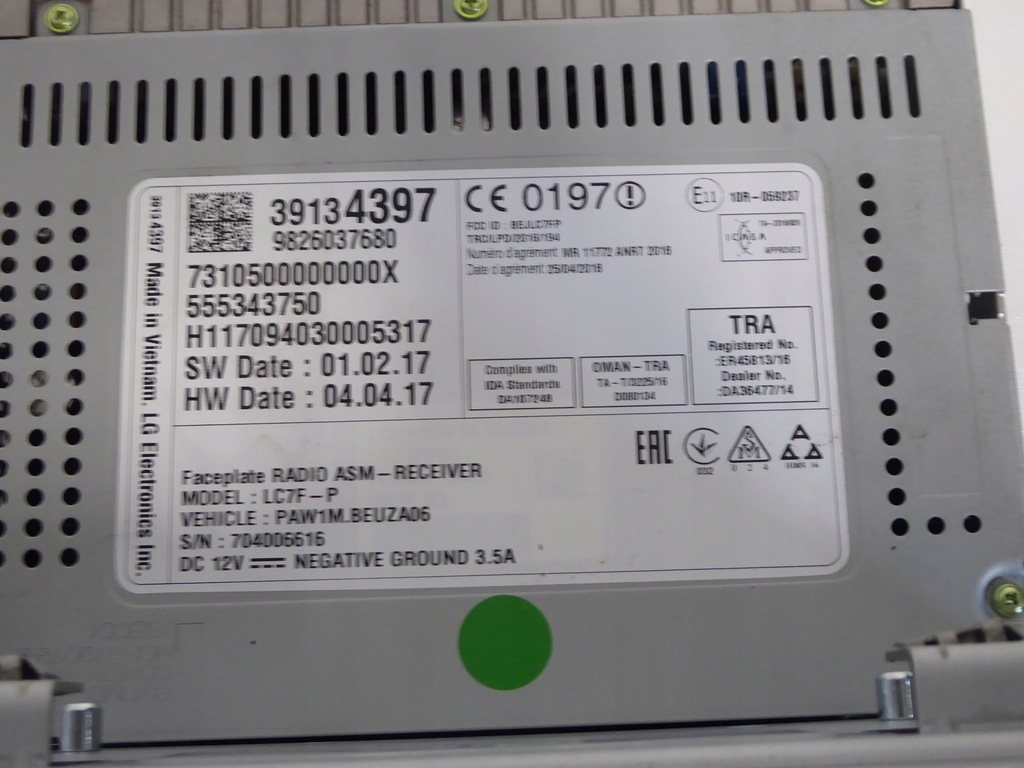Afisaj RADIO 39134397 OPEL CROSSLAND X Product image