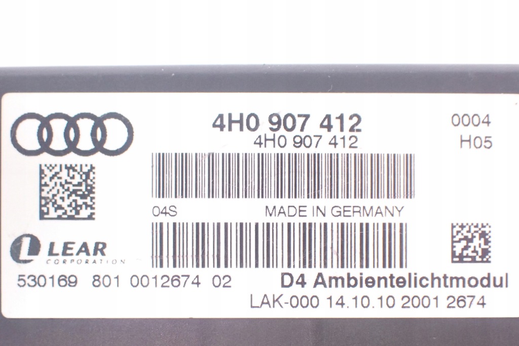 4H0907412 CONTROLLER MODUL CONFORT AUDI A8 D4 4H Product image