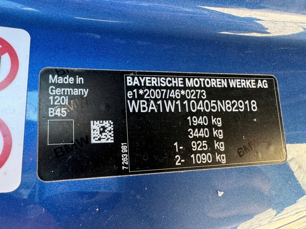 BMW 1 F21 LCI 120I 2.0 B B48B20A F20 F30 F31 Company 9894912 Product image