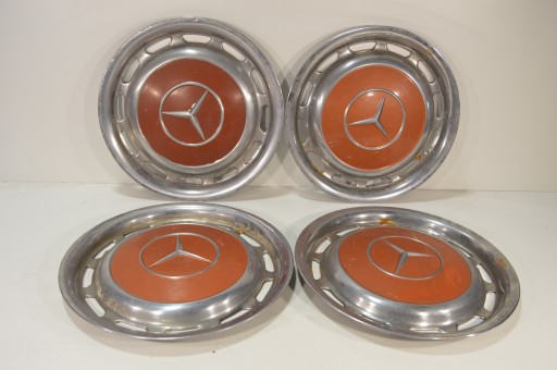 MERCEDES HUBCAPS W123 W115 W116 W108 SET ORIGINAL METAL