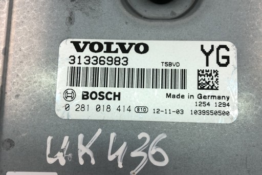 ECU Volvo S60 II 31336983 2012 Unitate de control al motorului