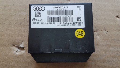 MODUŁ OŚWIETLENIA AMBIENT AUDI A6 A7 A8 4H0907412