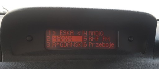 Ecran afișat Radio Peugeot 307 2001-2005 înainte de ridicare 9640963777