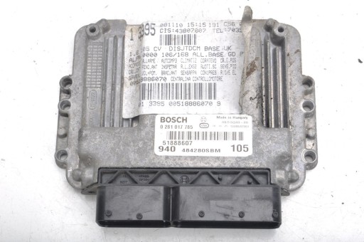 Alfa Romeo Giulietta Controller de motor computer 5188607 028101785