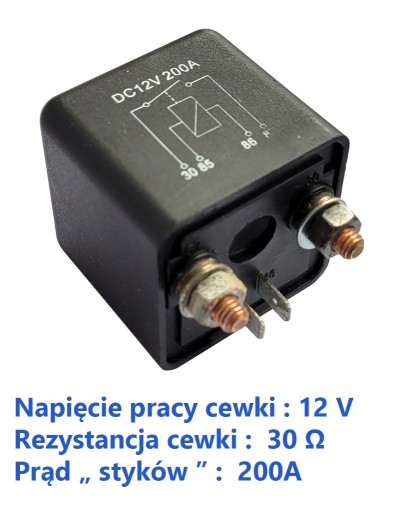 RELEU AUTO 12V 200A, CURAT, PUTERNIC