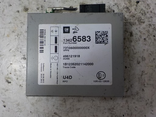 OPEL ASTRA J MODUL CONTROLLER PARCARE PDC 13426583