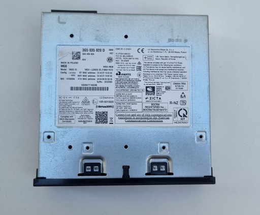 Navigație Volkswagen OE 3G5035820D MIB 3